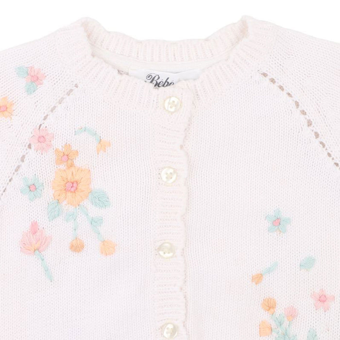 Bebe Fern Hand Embroidered Organic Cardigan
