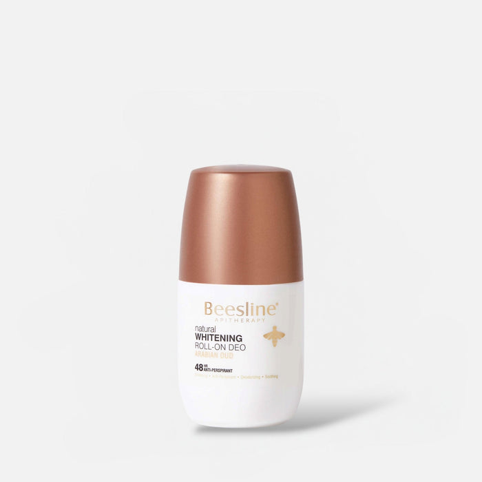 Beesline Natural Whitening Roll - On Deodorant Arabian Oud 50ml مزيل عرق بيزلاين الطبيعي لتفتيح البشرة برائحة العود العربي - Princess Cosmetics Qatar