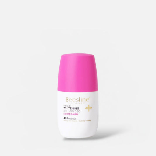 Beesline Natural Whitening Roll - On Deodorant Cotton Candy 50ml مزيل عرق بيزلاين الطبيعي للتبييض برائحة حلوى القطن - Princess Cosmetics Qatar