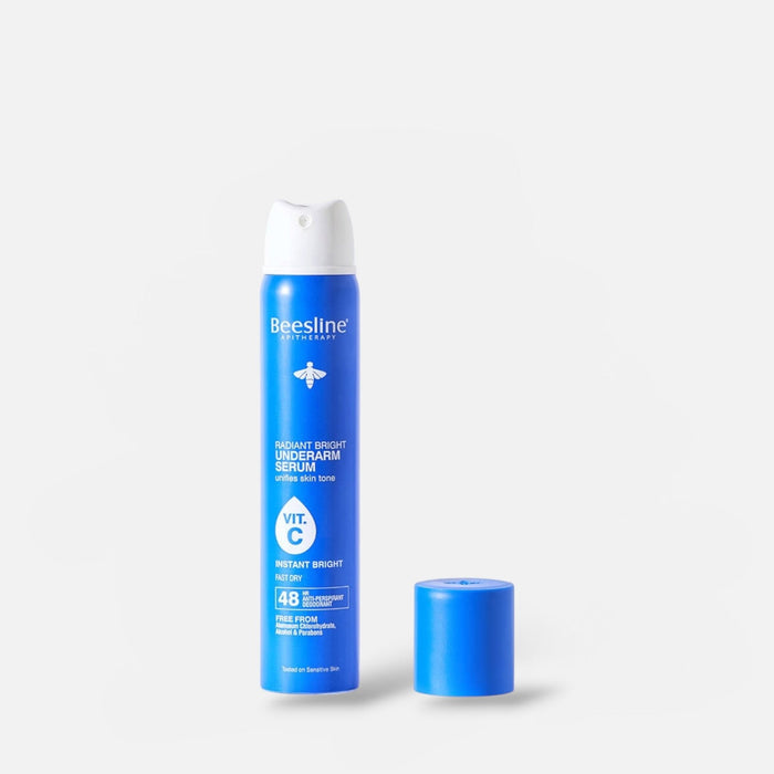 Beesline Radiant Bright Underarm Serum Spray Instant Bright 150ml بخاخ سيروم بيزلاين لتفتيح الإبطين، إشراقة فورية - Princess Cosmetics Qatar