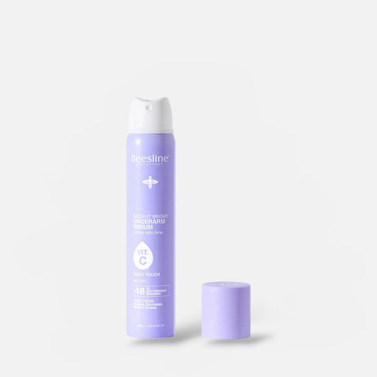 Beesline Radiant Bright Underarm Serum Spray Silky Touch 150ml بخاخ سيروم بيزلاين لتفتيح منطقة الإبطين، بتركيبة حريرية الملمس