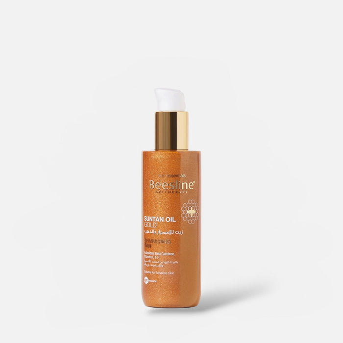 Beesline Suntan Oil Gold 200ml زيت تسمير البشرة الذهبي من بيزلاين - Princess Cosmetics Qatar