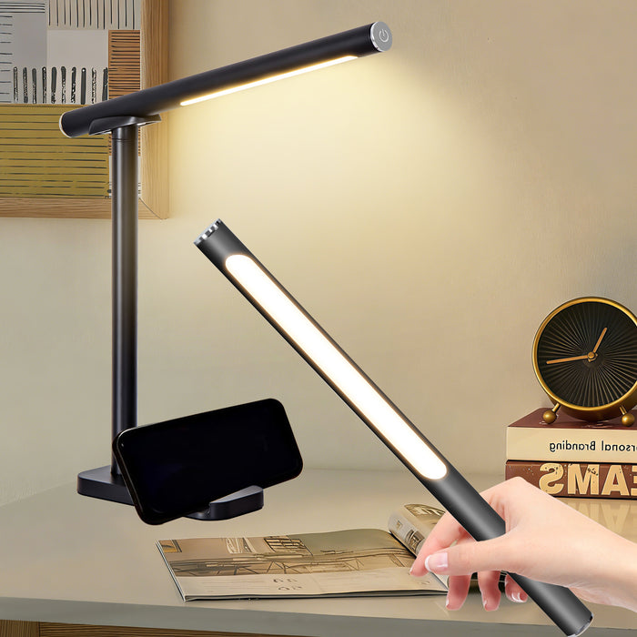 Black Adjustable LED Salon Desk Lamp with Touch Dimming