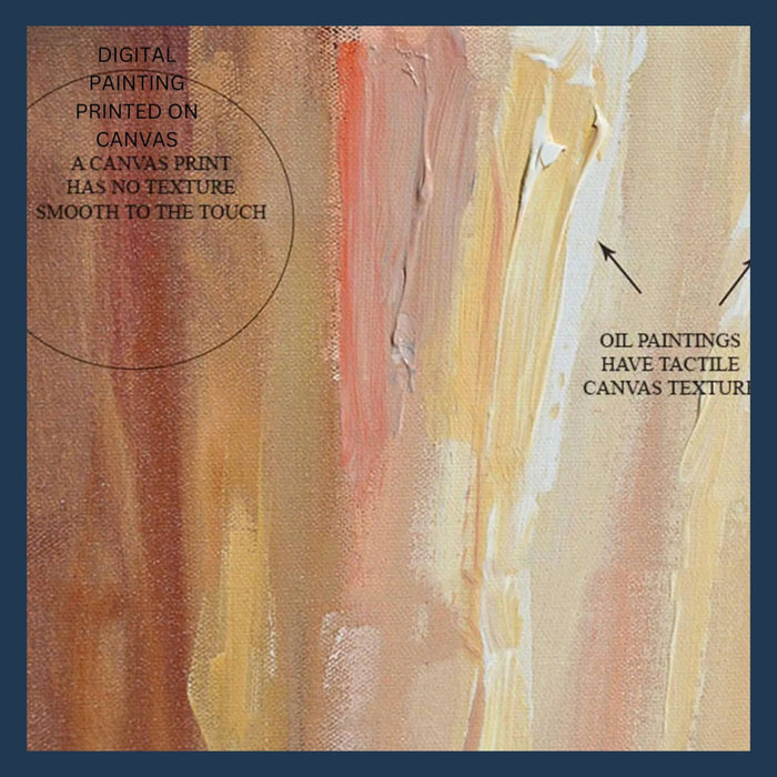 Oil painting versus canvas print