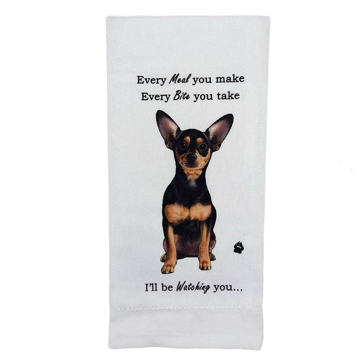 Black Chihuahua Kitchen Towel - Premium Kitchen Towels from E&S Pets - Just $10.95! Shop now at Pat's Monograms