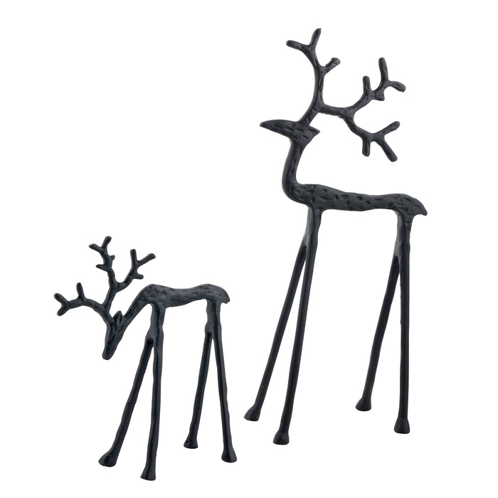 Black Iron Deers Set of 2
