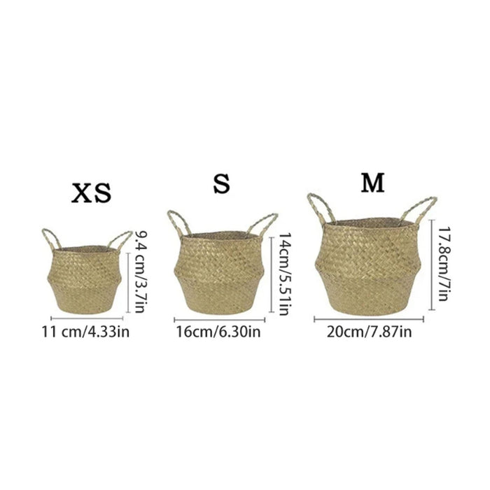 Black Rattan Storage Baskets