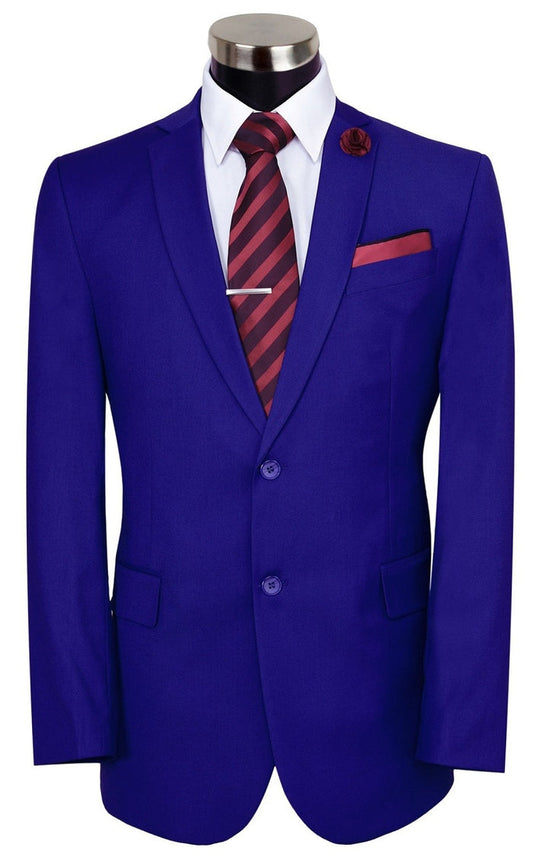 Blazer Royal Blue Twill Weave Two Button Single Brest Blazer