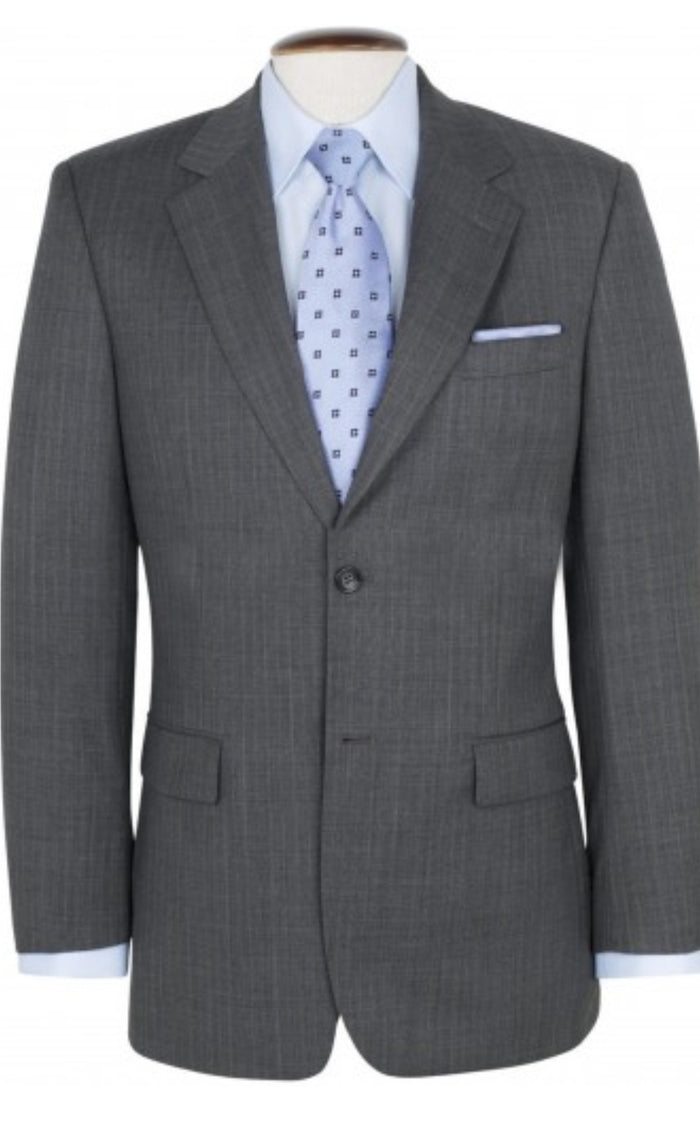 Blazer Steel Grey Twill Weave Two Button Single Brest Blazer