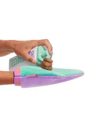 Bondi Sands Technocolor Emerald self-tanning foam in 200ml, showing the vibrant green packaging and product details.