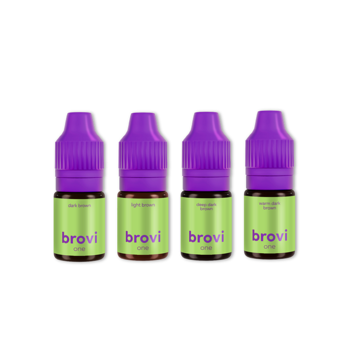 Brovi One Inorganic Best Sellers Mini Set - 4 Pigments 5 ml Supreme Permanent