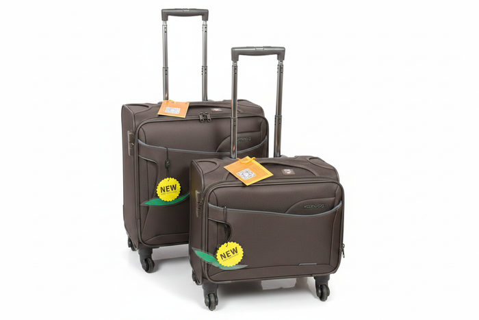 Brown Trolley Luggage Small and Large