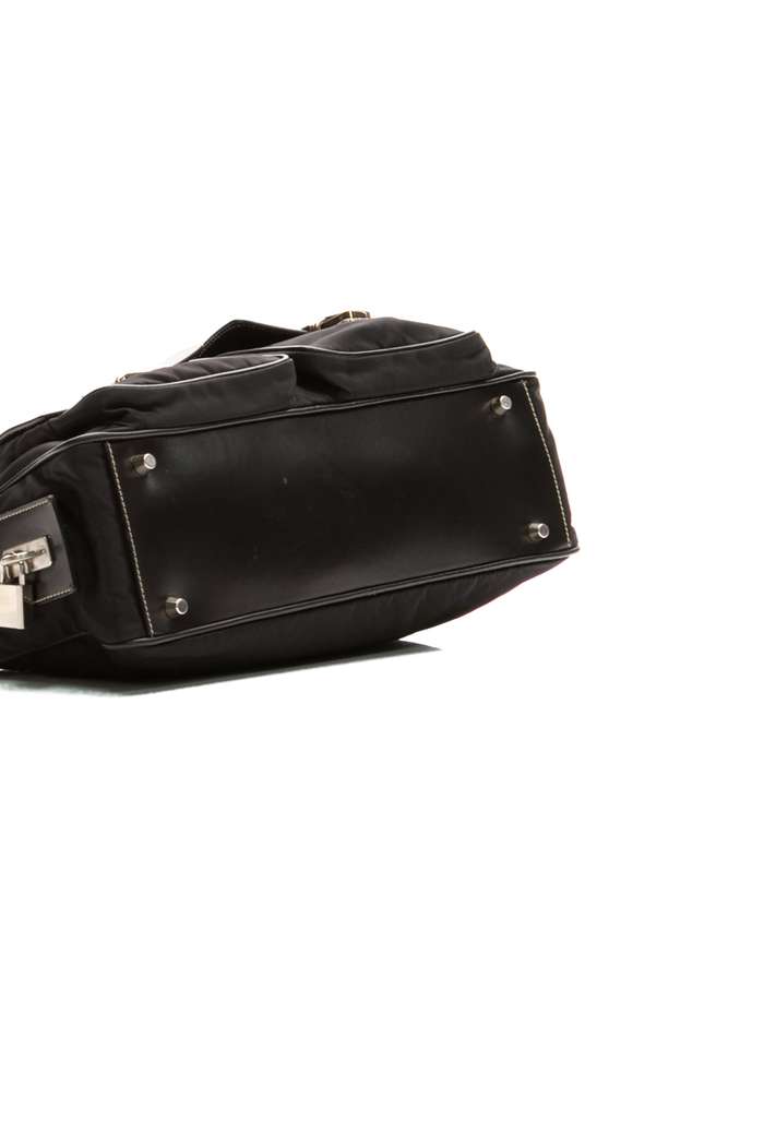 Buckle Top Handle Bag