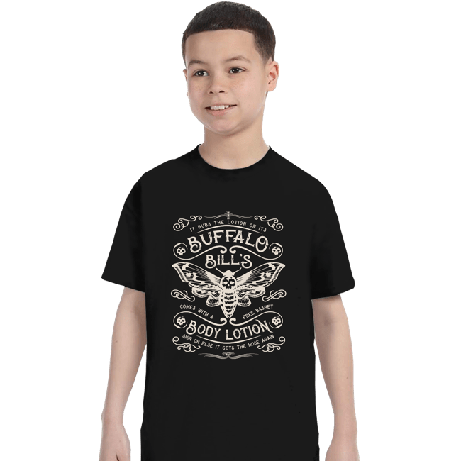 Secret_Shirts T-Shirts, Youth / XS / Black Buffalo Bill's Lotion