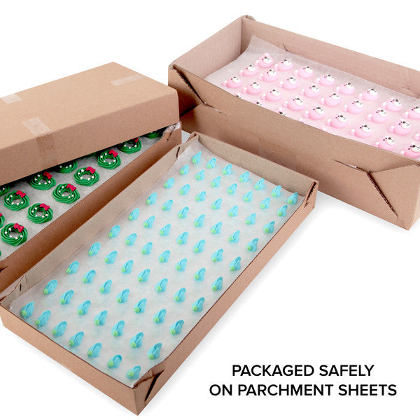 Packaged safely on parchment sheets