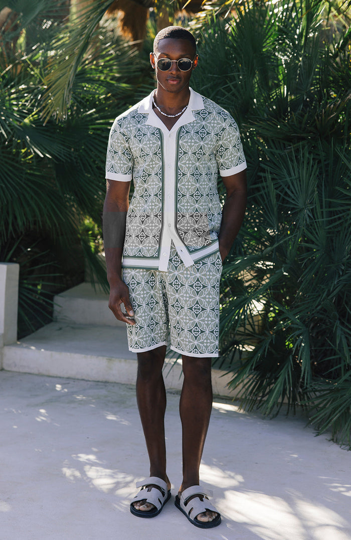 Cabo Knit Shorts in Green