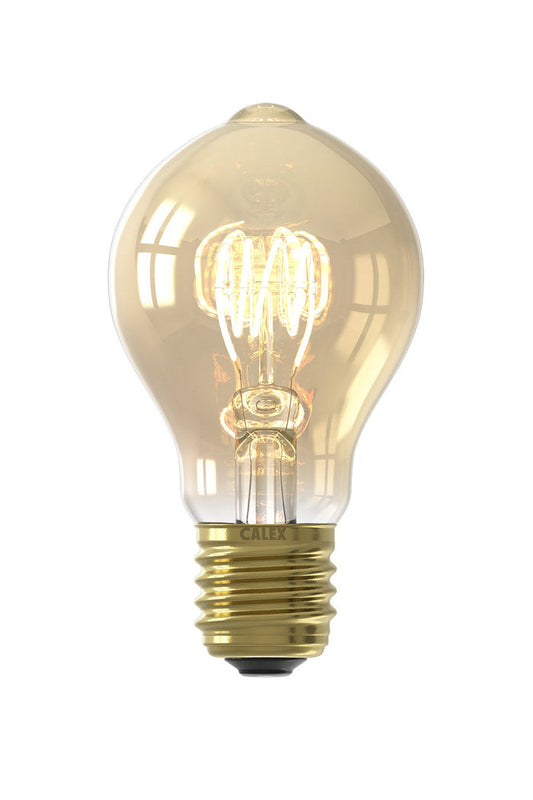 Calex Flex Filament LED Lamp - E27 -A60- Gold - 3.8W - Dimmable