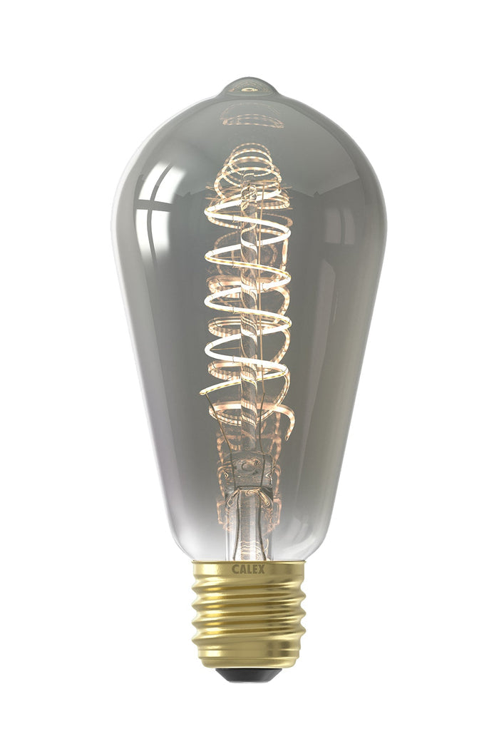 Calex Flex Filament LED Lamp - E27 -ST64- Titanium - 4W - Dimmable