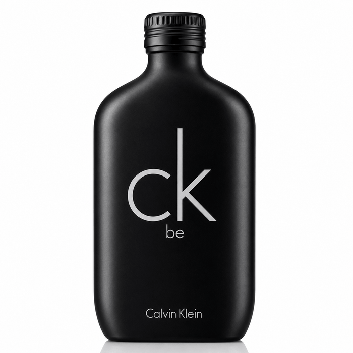 Calvin Klein CK Be EDT Unisex in a matte black rounded bottle with a ribbed cap and silver CK be lettering