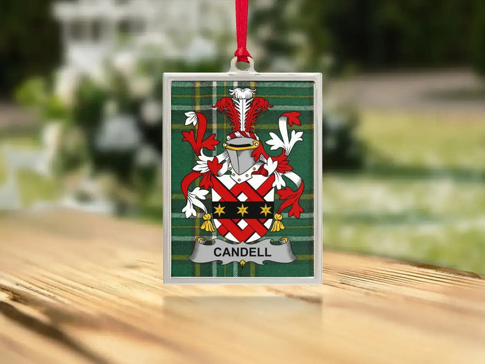 Candell Irish family crest Christmas ornament — keepsake for the tree