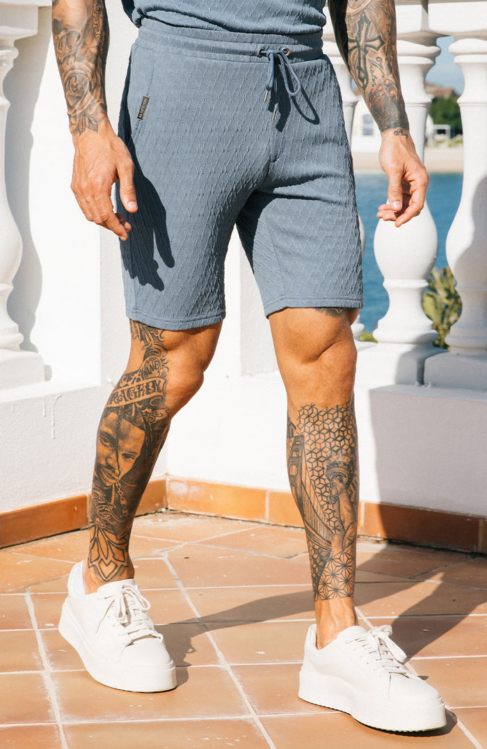 Cannes Knit Shorts in Blue