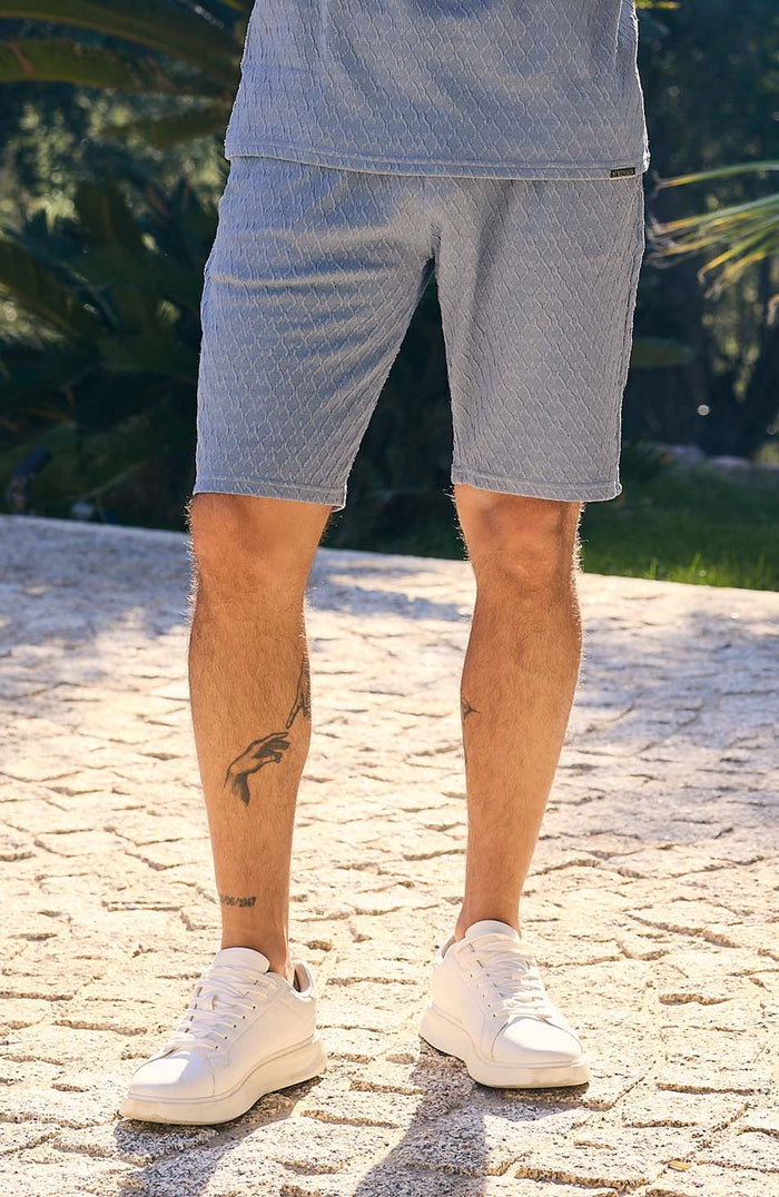Cannes Knit Shorts in Blue