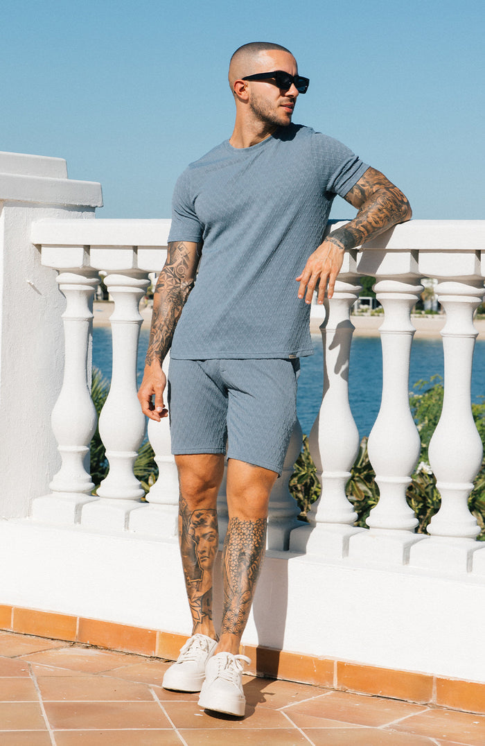 Cannes Knit Tee in Blue