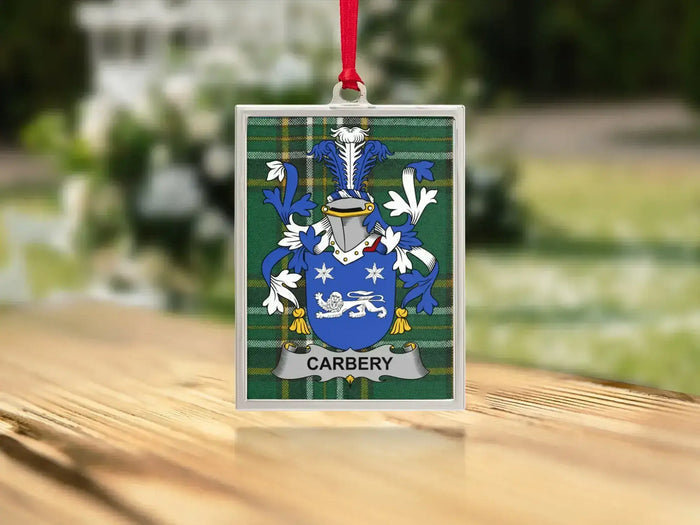 Carbery Irish family crest Christmas ornament — keepsake for the tree