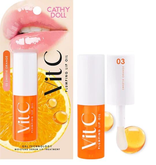 CATHY DOLL Vit C Plumping Lip Oil زيت الشفاه للترطيب وزيادة الحجم من كاثي دول