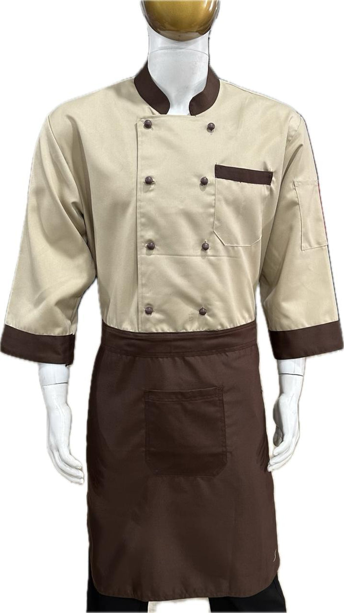 Chef Coat with Stitched Apron Code CCSA-02