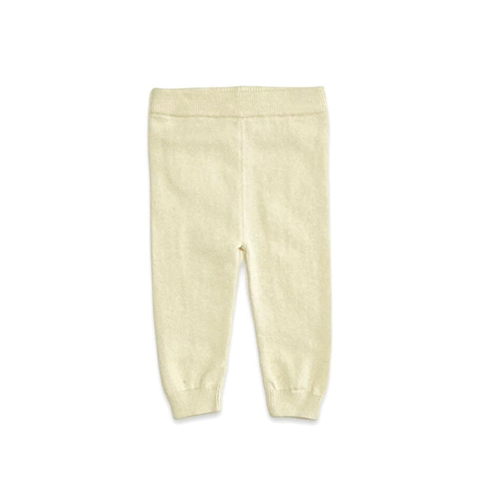 Organic Sweater Knit Baby Pants, Sweet Cream
