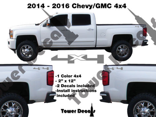 CHEVY 4x4 OFFROAD TRUCK BED SIDE DECAL FOR CHEVROLET SILVERADO GMC SIERRA HD