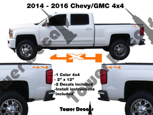 CHEVY 4x4 OFFROAD TRUCK BED SIDE DECAL FOR CHEVROLET SILVERADO GMC SIERRA HD