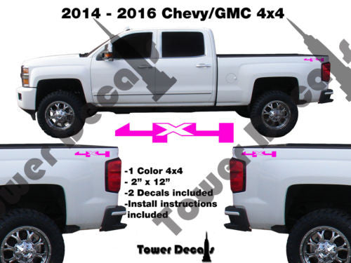 CHEVY 4x4 OFFROAD TRUCK BED SIDE DECAL FOR CHEVROLET SILVERADO GMC SIERRA HD