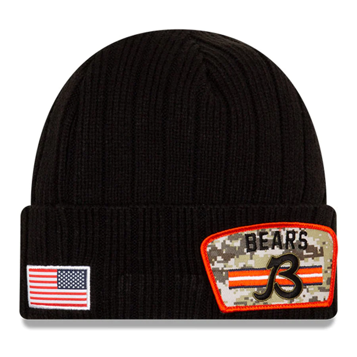 Chicago Bears "B" 2021 Salute to Service On-Field Knit by New Era-2