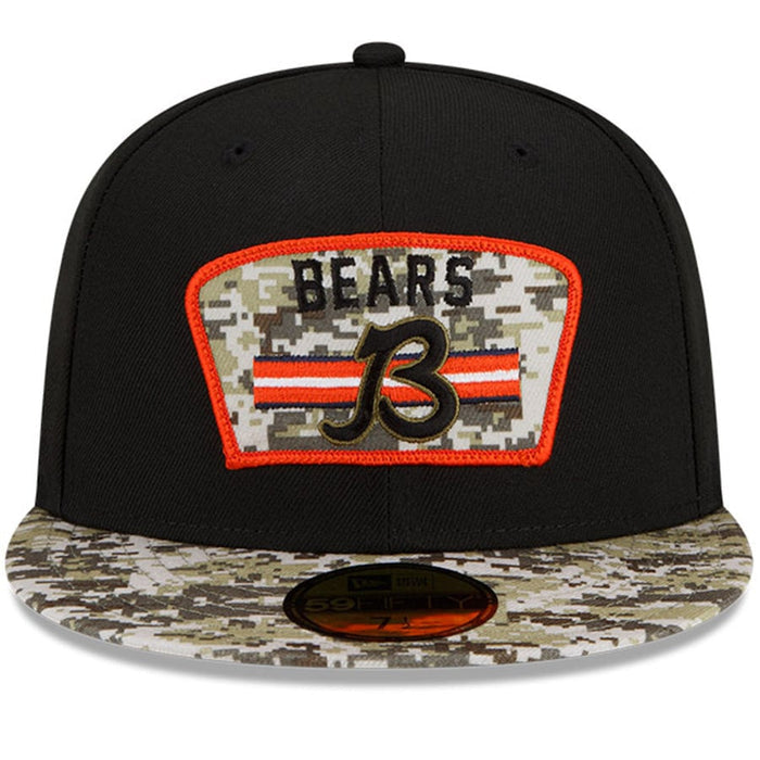 Chicago Bears "B" Salute to Service 2021 On-Field 59Fifty Cap by New Era