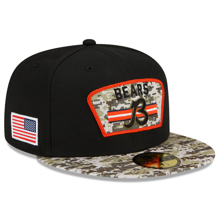 Chicago Bears "B" Salute to Service 2021 On-Field 59Fifty Cap by New Era-1