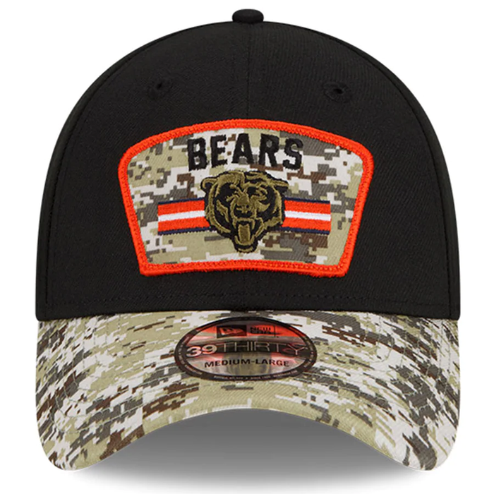 Chicago Bears "Bear Head" 2021 Salute to Service On-Field 39thirty Stretch by Ne