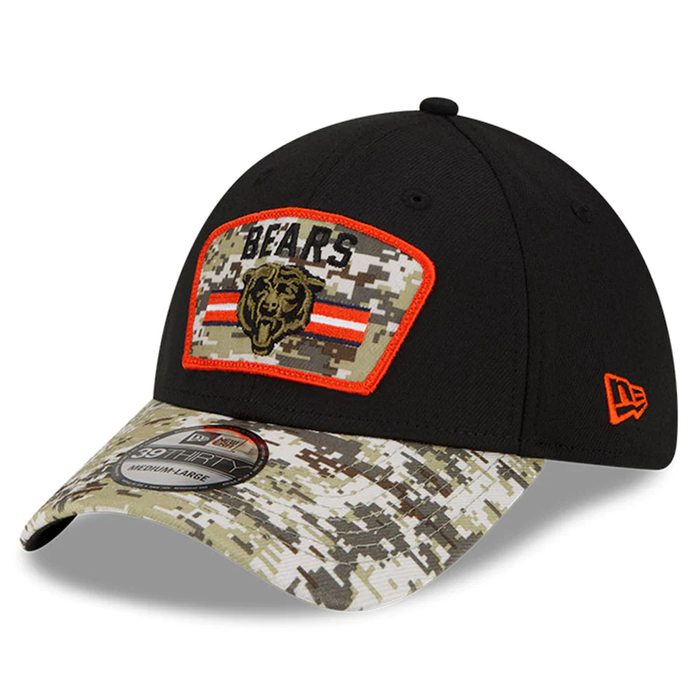 Chicago Bears "Bear Head" 2021 Salute to Service On-Field 39thirty Stretch by Ne-4