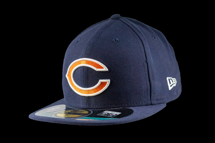 Chicago Bears Crucial Catch Awareness Ribbon Side Patch Sideline 59Fifty Cap by-3