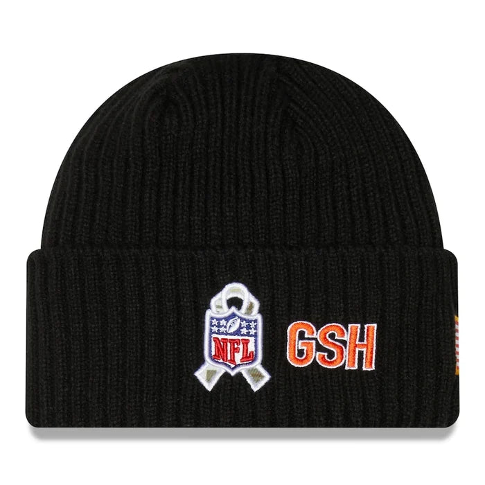 Chicago Bears New Era Black 2022 Salute To Service Knit Hat