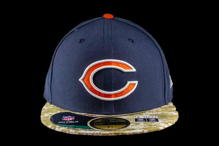 Chicago Bears Salute to Service C Logo w/Camo Visor 59Fifty