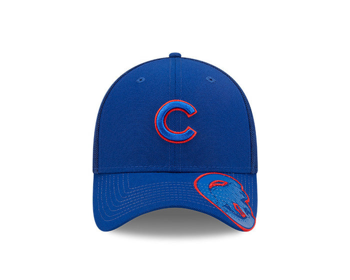 Chicago Cubs Pop Visor Stretch Trucker 39Thirty cap by New Era