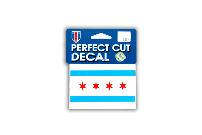 Chicago Flag 4 x 4 Perfect Cut Decal by Wincraft