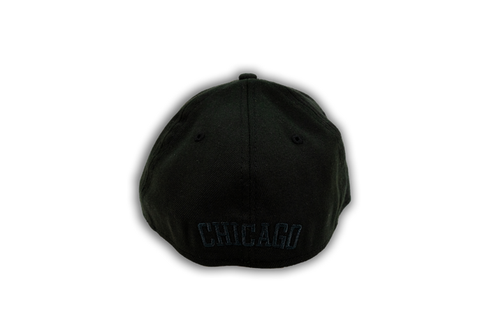 Chicago Flag New Era Black Tonal 39Thirty Stretch Cap-2
