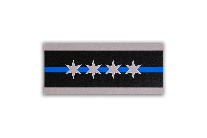 Chicago Flag Thin Blue Line Decal