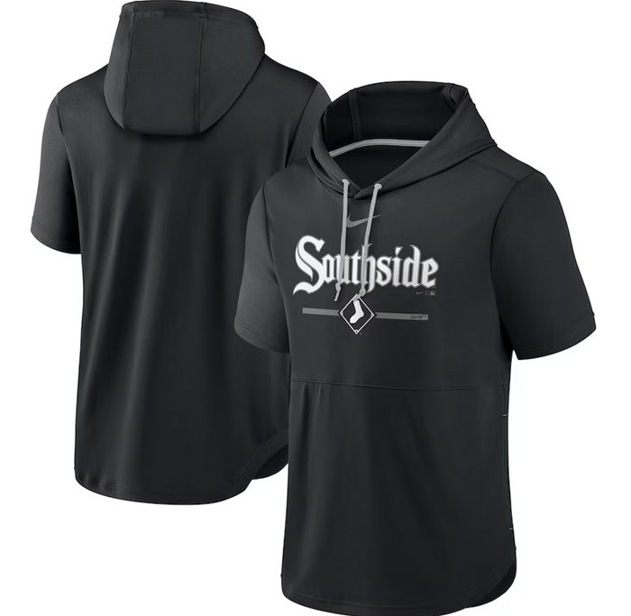 Chicago White Sox Nike Black City Connect Short Sleeve Pullover Hoodie