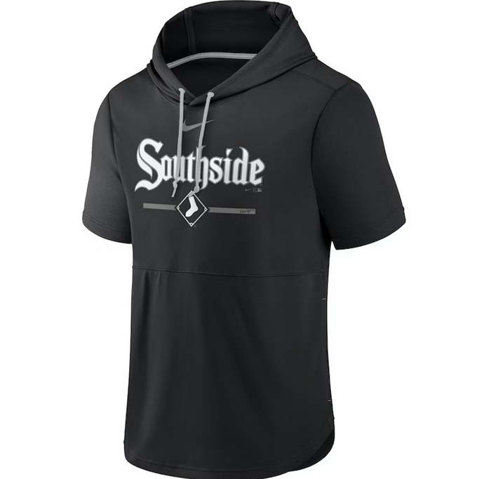 Chicago White Sox Nike Black City Connect Short Sleeve Pullover Hoodie-1