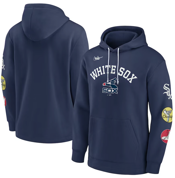 Chicago White Sox Nike Navy Rewind Lefty Pullover Hoodie