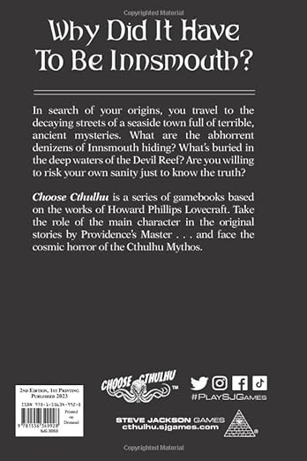 Choose Cthulhu Book 3: The Shadow Over Innsmouth